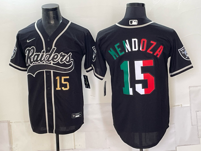 Men 2026 Oakland Raiders #15 Mendoza black Nike Limited NFL Jersey 093014->oakland raiders->NFL Jersey
